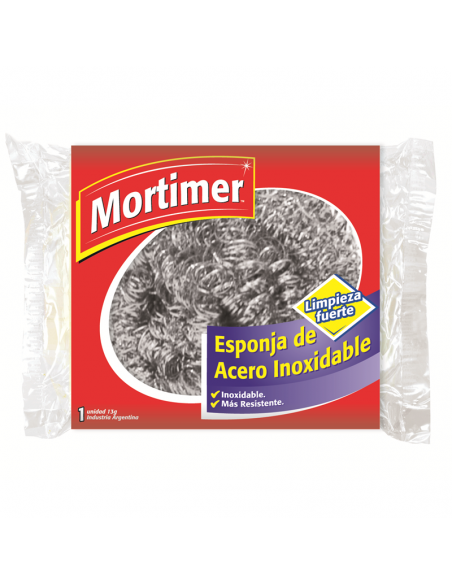 ESPONJA MORTIMER PLATEADA 1UN