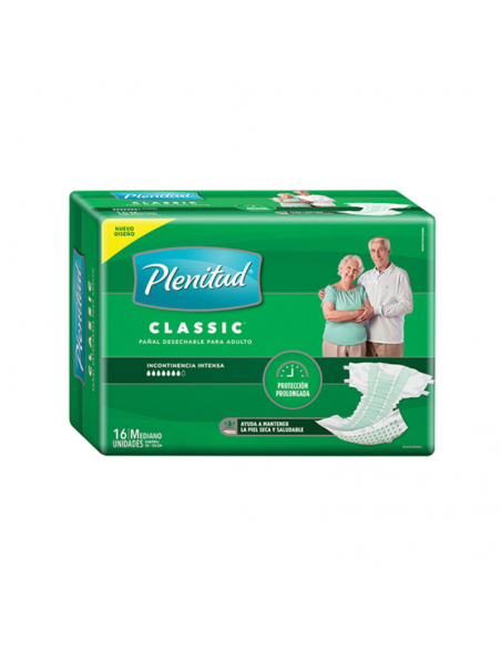 PAÑALES P/ADUL PLENITUD CLASSIC C/BAR MED