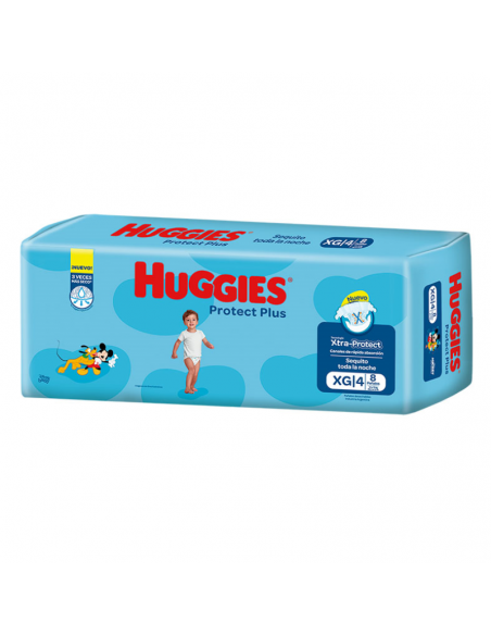PAÑALES HUGGIES PROTECT PLUS XGDE 8UN