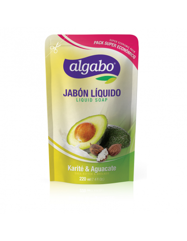 JABONES DE TOCADOR ALGABO KARITE Y AGUACATE DOY PACK 220 CC