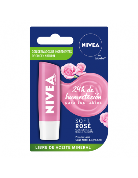 PROTEC.LABIAL NIVEA LABELLO ROSE 4,8GR