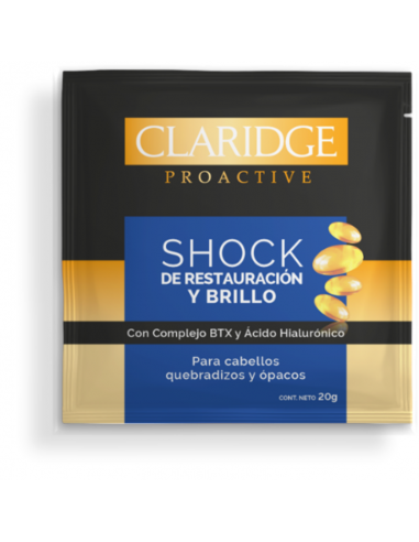 CREMA DE TRATAMIENTO CLARIDGE SHOCK DE RESTAURACION Y BRILLO 20 GR