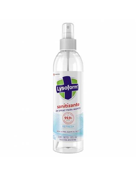 SANITIZANTE LYSOFORM P/MANOS REFRESH 185CC