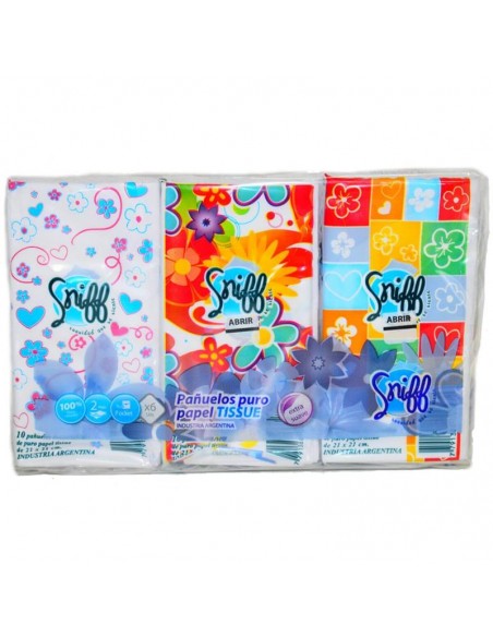 PAÑUELOS SNIFF POCKET PACK 6X10UN