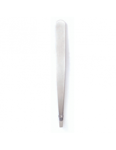 PINZAS DE DEPILAR BASICCARE SATINADA 9CM PUNTA CHATA  