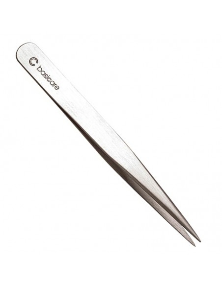 PINZAS DE DEPILAR BASICCARE SATINADA 9CM-PUNTA FINA  