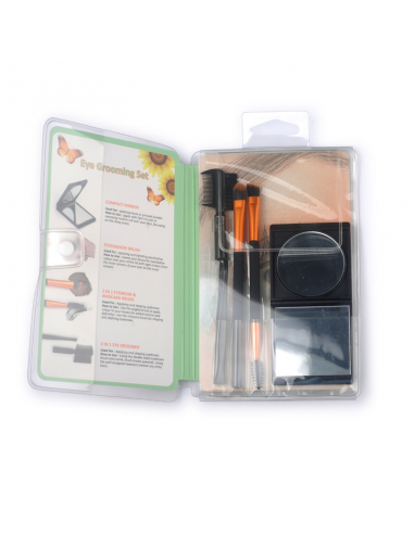 PINCELES Y BROCHAS BASICCARE X4 CON ESPEJO  