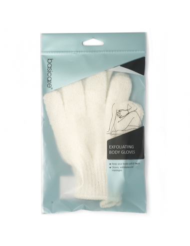 GUANTES EXFOLIANTES BASICCARE PARA CUERPO (MARFIL)  