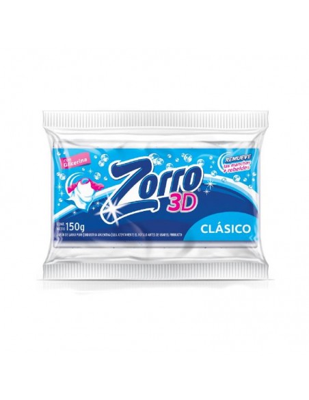 JABONES DE LAVAR EN PAN ZORRO CLASICO X 2UN 150 GR