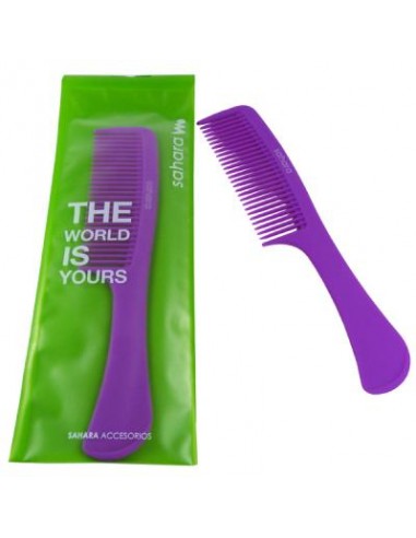 PEINE SAHARA RUBBER CON MANGO VIOLET COLOUR  