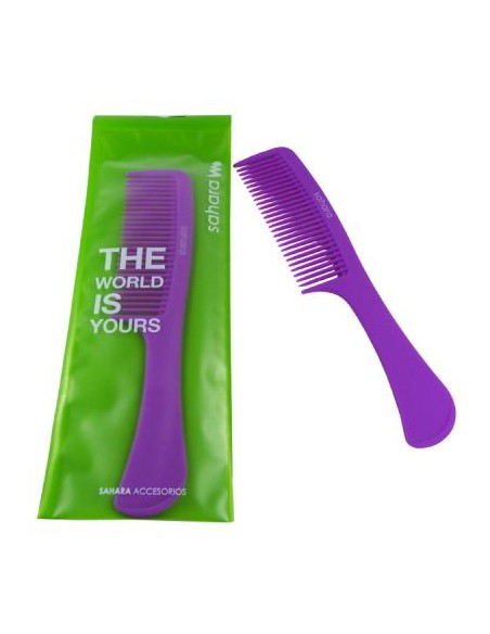 PEINE SAHARA RUBBER CON MANGO VIOLET COLOUR  