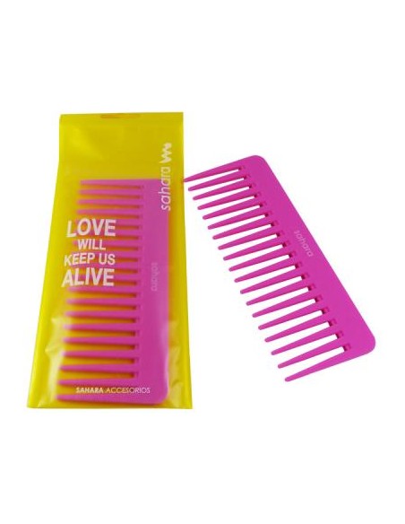 PEINE SAHARA RUBBER AFRO FUCHSIA COLOUR  