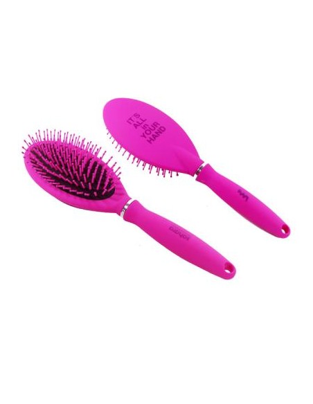 CEPILLO DE PELO SAHARA RUBBER FUCHSIA COLOUR OVAL  