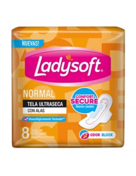Toallitas Ladysoft Normal Ultra Seca 8 U