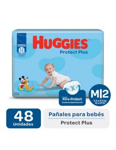 PAÑALES HUGGIES PROTECT PLUS JUMBOMED 48U