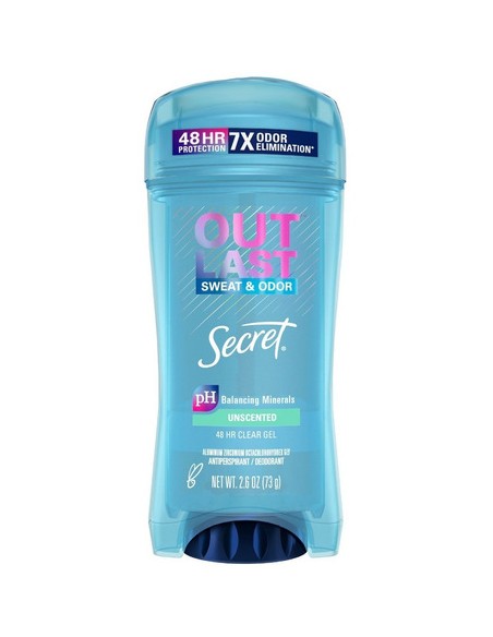 Secret Desodorante Antitranspirante Gel Outlast Sin Perfume