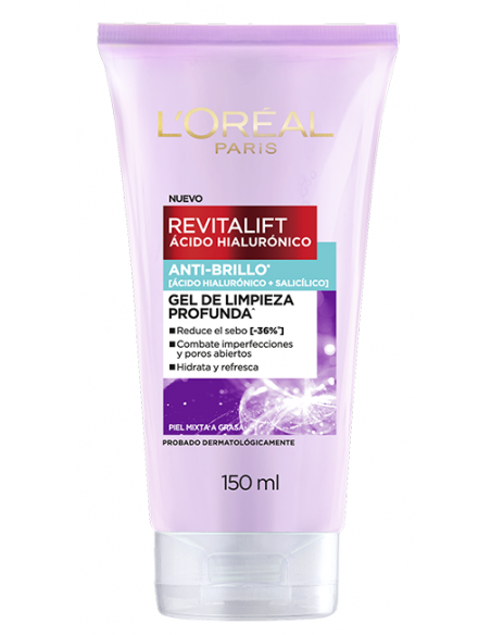 GEL DE LIMPIEZA LOREAL ANTI-BRILLO X150CC