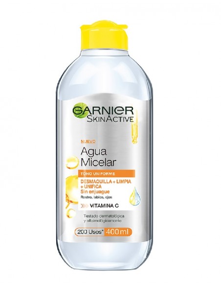DESMAQUILLANTE GARNIER agua micelar aclaradora  