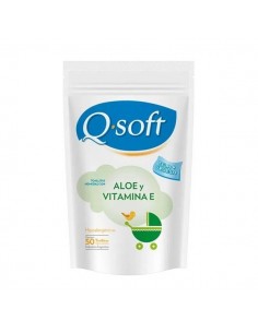 TOALLAS HÚMEDAS Q-SOFT ALOE VERA/VITAMINA E DOY PACK X50u  