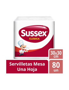 SERVILLETAS SUSSEX 30X30CM 80UN