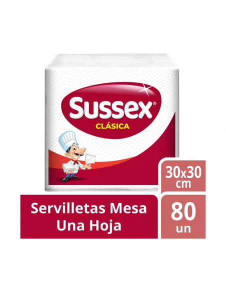 SERVILLETAS SUSSEX 30X30CM 80UN
