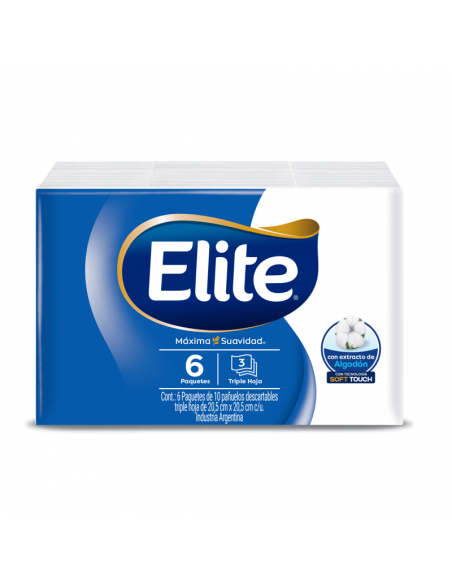 PAÑUELOS ELITE CARILINA POCKET PACK 6X10UN