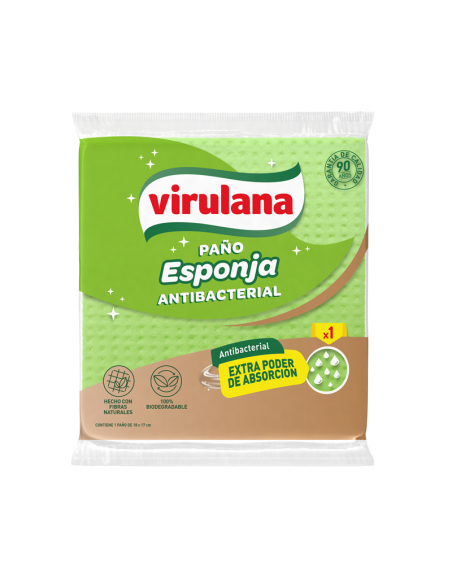 TEXTILES Y PAÑOS VIRULANA ESPONJA X1  