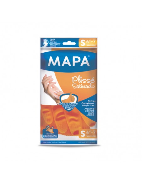 GUANTES MAPA PLISSE SATINADO CHICO