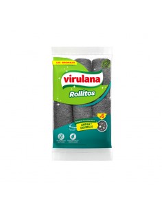 LANA DE ACERO VIRULANA ROLLITOS 6UN