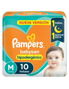 PAÑALES PAMPERS BABYSAN MED 10UN