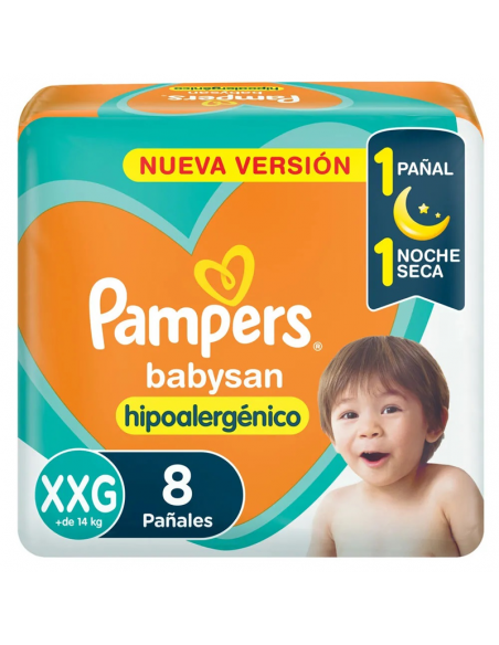 PAÑALES PAMPERS BABYSAN XXGDE 8UN