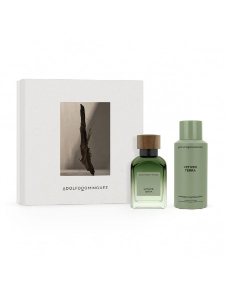 SET DE PERFUME ADOLFO DOMINGUEZ VETIVER + DEO 120 cc