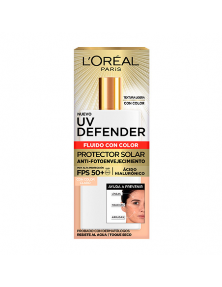 CREMA PARA ROSTRO LOREAL UV DEFENDER FLUIDO CLARO + FPS50 40 gr