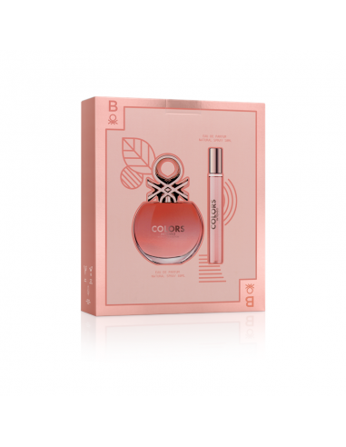 SET DE PERFUME BENETTON COLORS ROSE EDT + BODY LOTION 75CC 80 CC