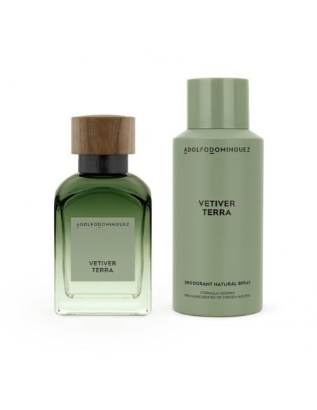 SET DE PERFUME ADOLFO DOMINGUEZ VETIVER + DEO 120 cc