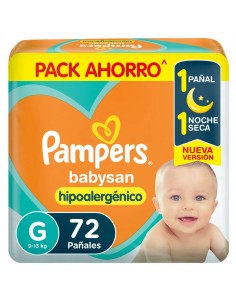 PAÑALES NIÑOS BABYSAN hiper grande 72 un