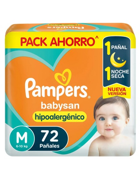 PAÑALES NIÑOS BABYSAN hiper mediano 72 un