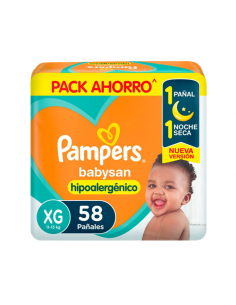 PAÑALES NIÑOS BABYSAN hiper extra grande 58 un