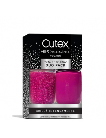 ESMALTES CUTEX DUO ROCK FUCSIA 004  