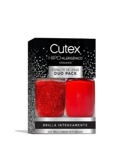 ESMALTES CUTEX DUO ROCK ROJO 006  