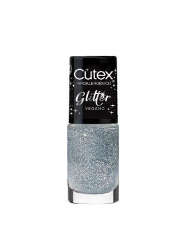 ESMALTES CUTEX GLITTER SILVER ROCK 084  