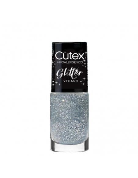 ESMALTES CUTEX GLITTER SILVER ROCK 084  