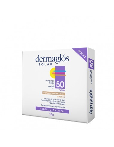BASE DERMAGLOS CREMA COMPACTA FPS50 TONO 1 10 GR