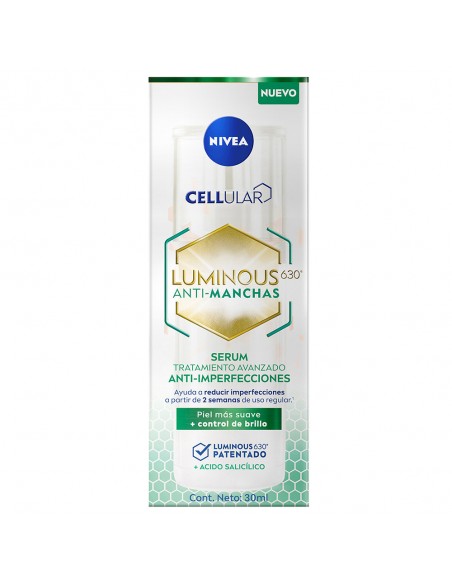CREMA PARA ROSTRO NIVEA SERUM LUMINOUS ANTI IMPERFECCIONES 30 cc