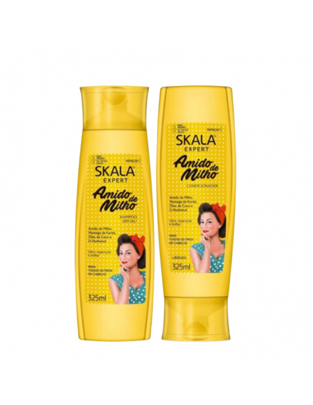 KIT CAPILAR SKALA EXPERT SH+ACOND AMIDO DE MILHO 325 cc