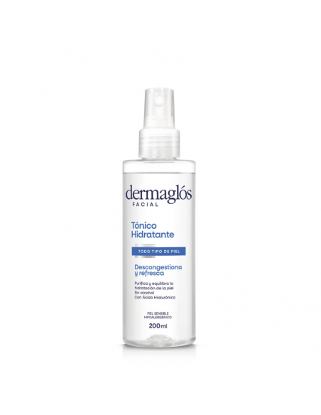 CREMA PARA ROSTRO DERMAGLOS tonico hidratante SPRAY 200 cc