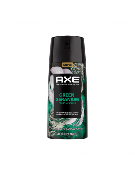 DESODORANTE PERSONAL  AXE green geranium aerosol 96 gr
