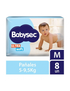 PAÑALES BABYSEC ULTRASOFT MED 8UN