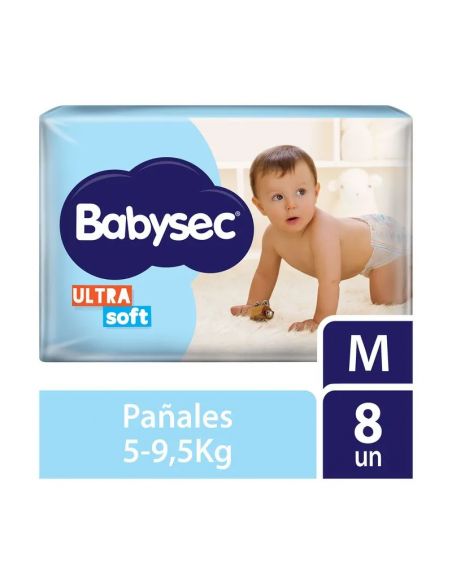 PAÑALES BABYSEC ULTRASOFT MED 8UN