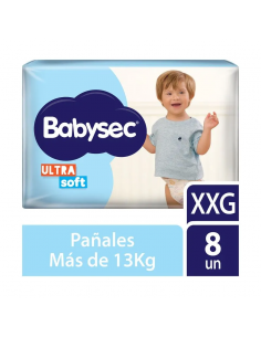 PAÑALES BABYSEC ULTRASOFT XXGDE 8UN